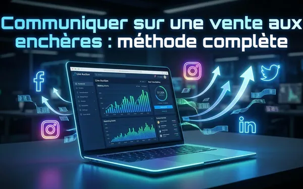 Communiquer sur une vente aux enchères : méthode complète