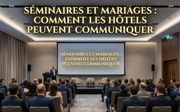 Séminaires et mariages : communiquer quand on est hôtel