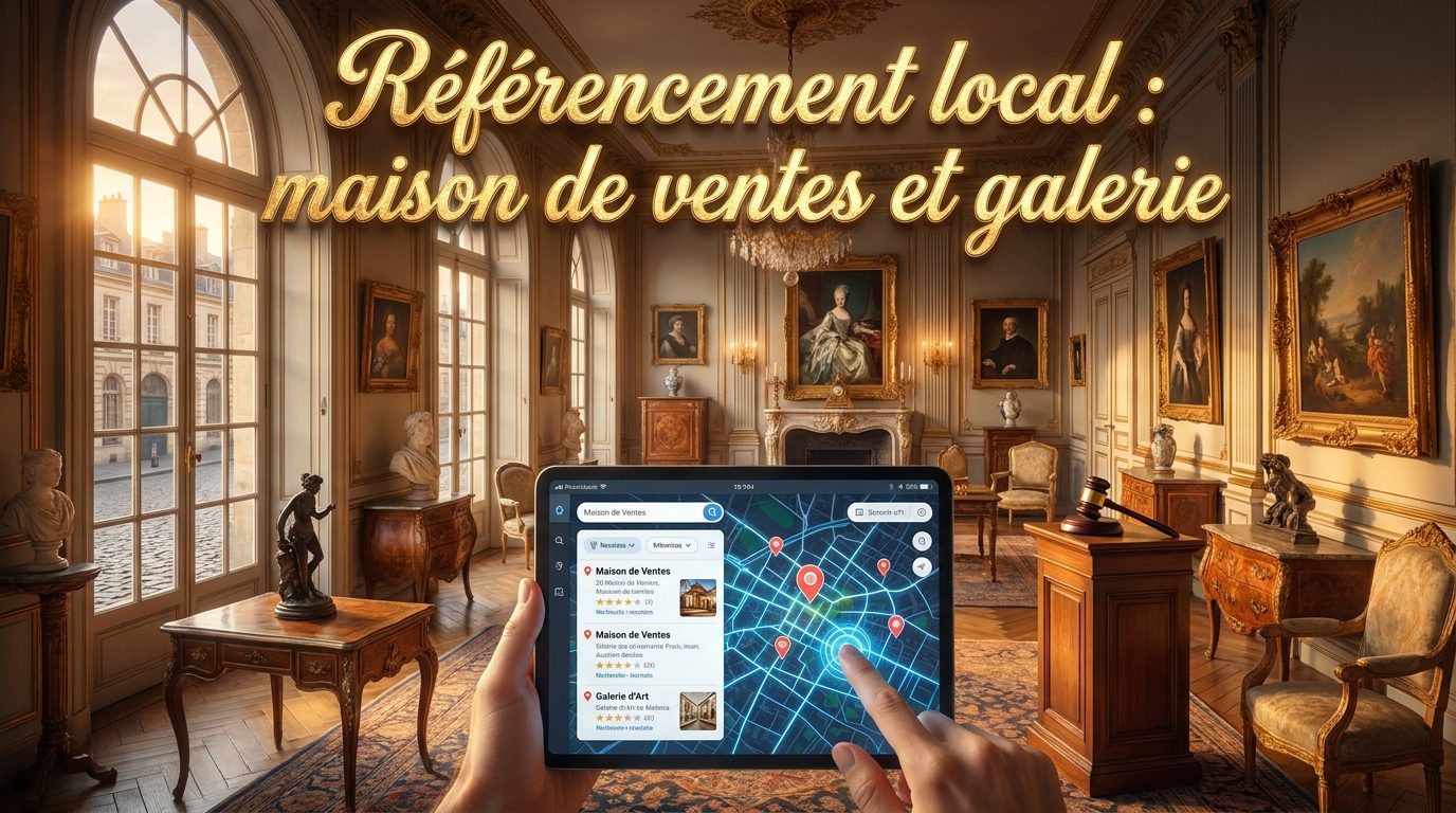 Référencement local : maison de ventes et galerie Référencement local : maison de ventes et galerie : illustration de l’article (référencement)